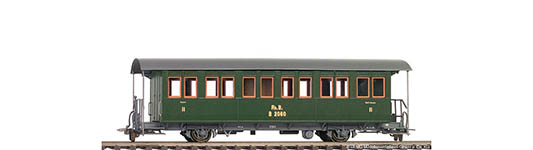 074-3230140 - H0m - Personenwagen 2-achsig B 2060 historischer Dampfzug, RhB, Ep. IV - V